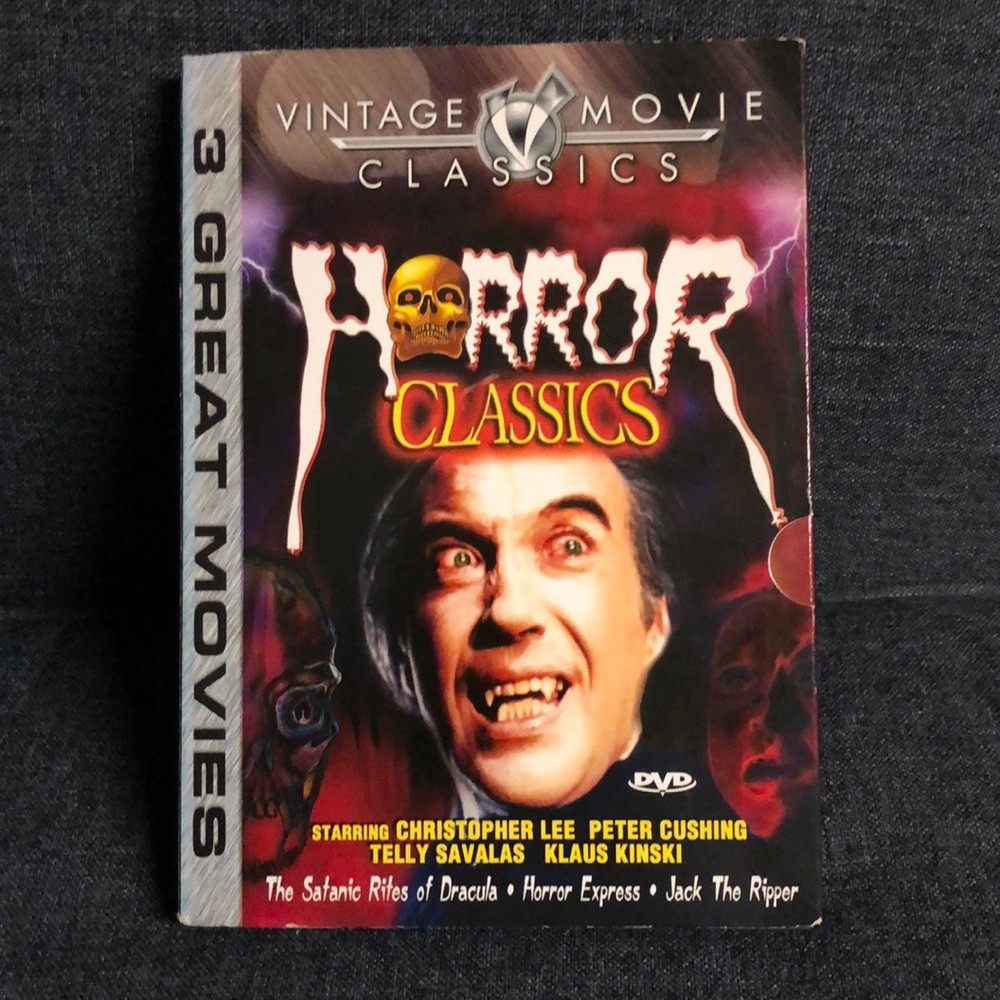 Vintage Movie Classics 3 Horror Films on DVD Dracula Jack The Ripper Express New